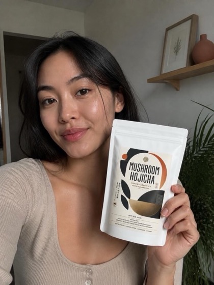Mushroom hojicha shared by a customer