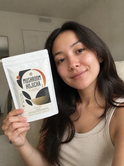 Mushroom hojicha shared by a customer